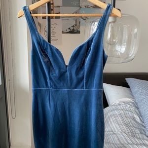 Velvet blue dress
